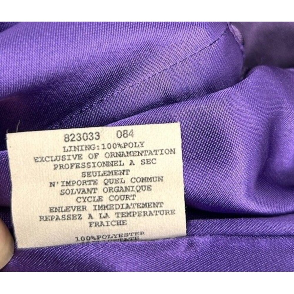 Jessica McClintock gunne Sax purple satin evening cocktail dress 11 Homecoming - Picture 8 of 11